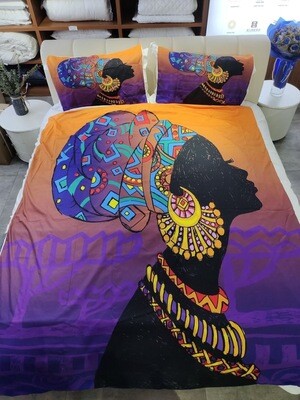 African themed king size duvet and matching pillow case set