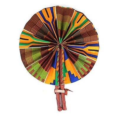 Traditional kente folding fan!
