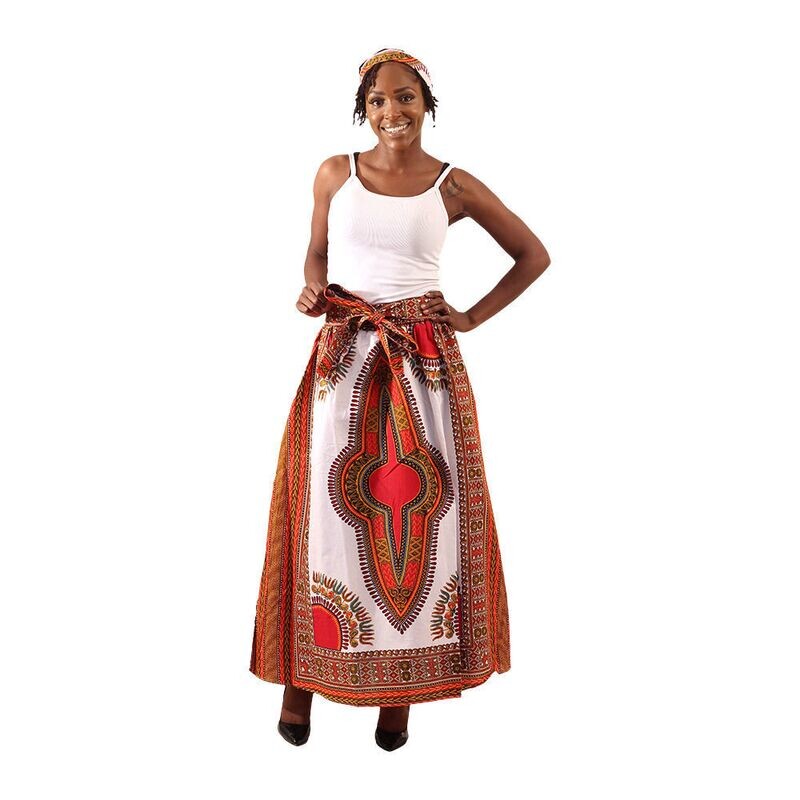 Traditional Print Panel Skirt