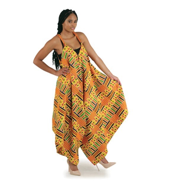 Kente Palazzo Jumpsuit: #1