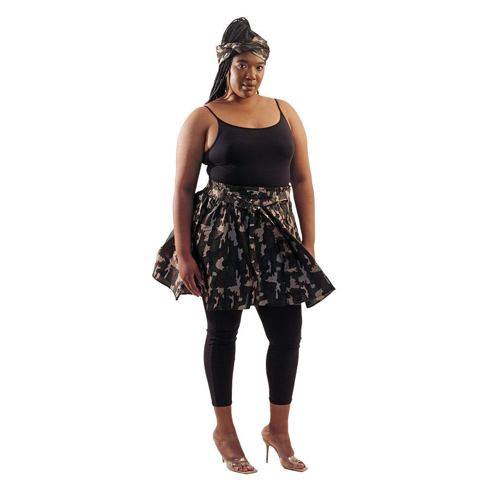 Camo Print Mini Skirt