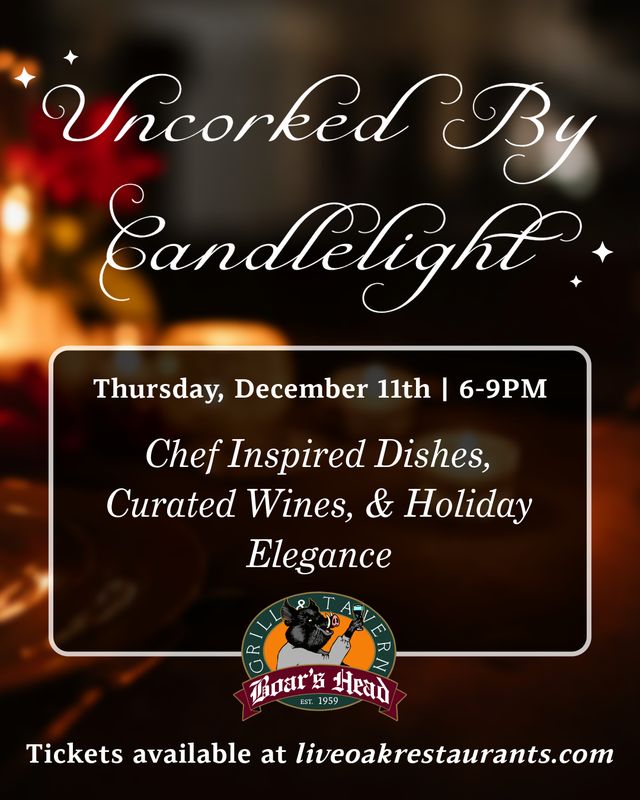 Uncorked By Candlelight: A Wine Dinner at The Boar's Head