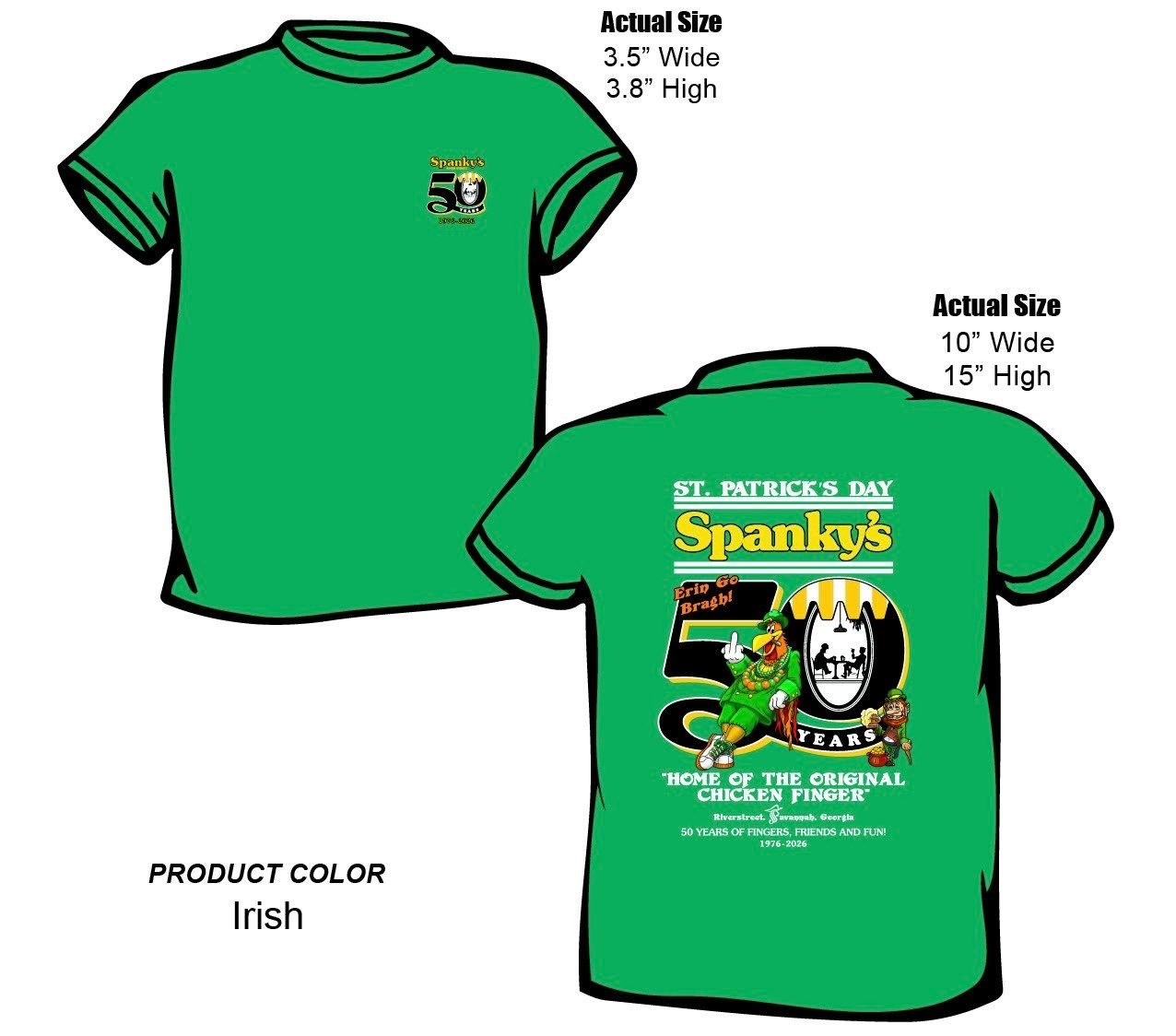 Spanky's St. Patrick's Day - 50th Anniversary Chicken Finger T-Shirt