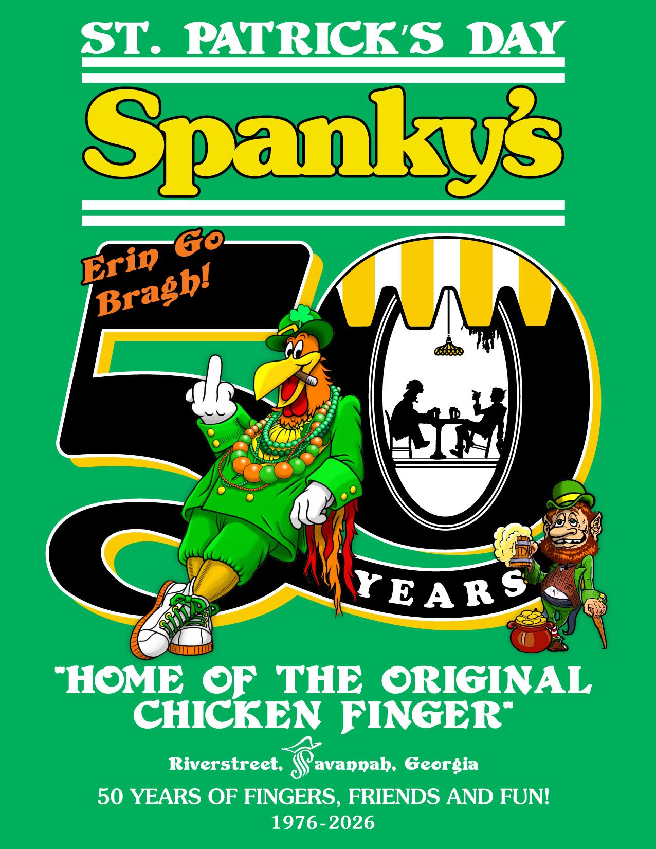 Spanky's St. Patrick's Day - 50th Anniversary Chicken Finger T-Shirt