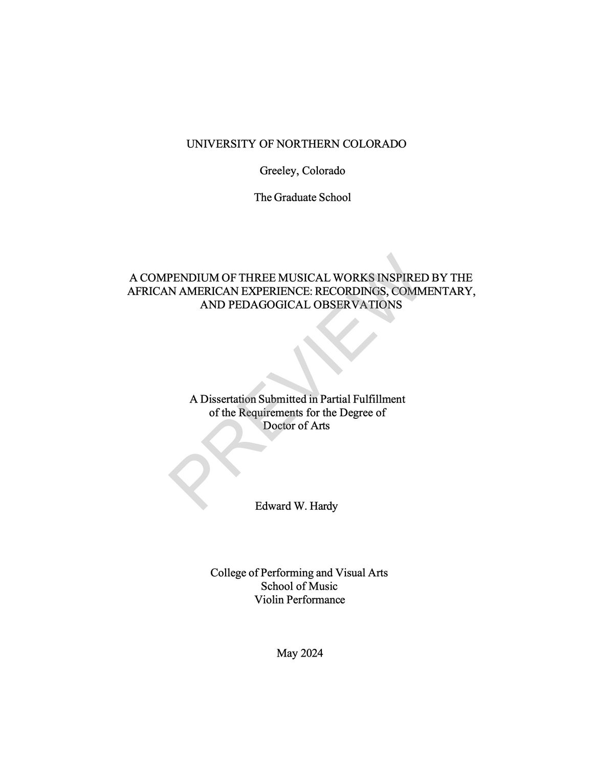 ​A Compendium of Three Musical Works Inspired by the African American Experience: Recordings, Commentary, and Pedagogical Observations