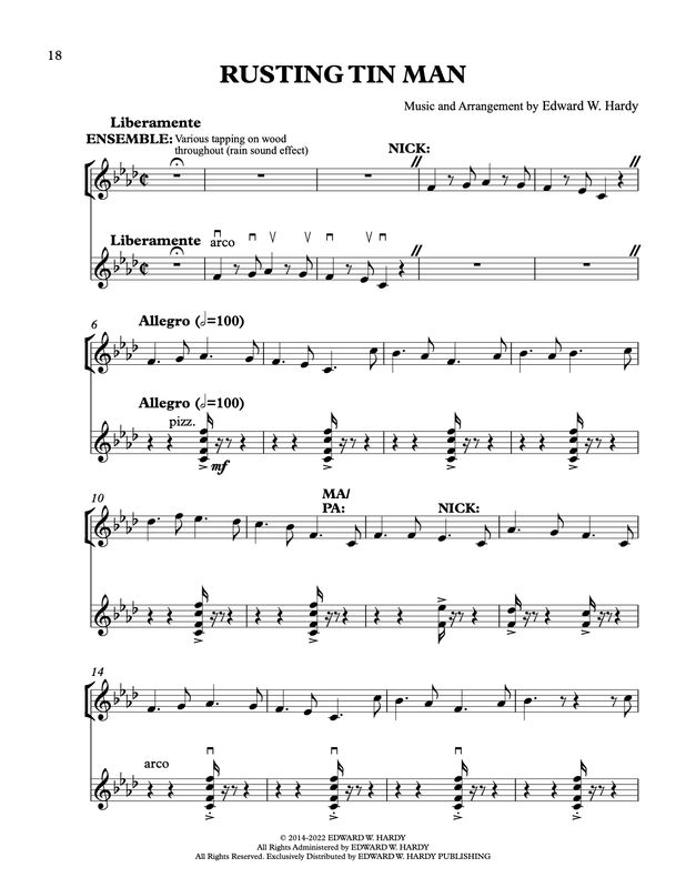 'Rusting Tin Man' Sheet Music from The Woodsman - Vocal and Violin Selections