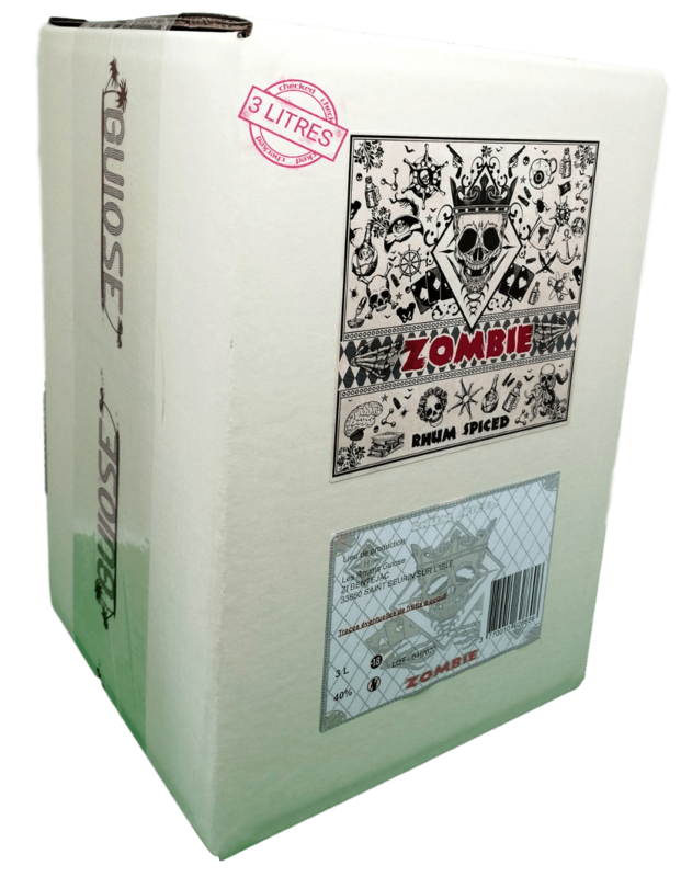 Rhum Spiced Zombie rouge 3 Litres 40°