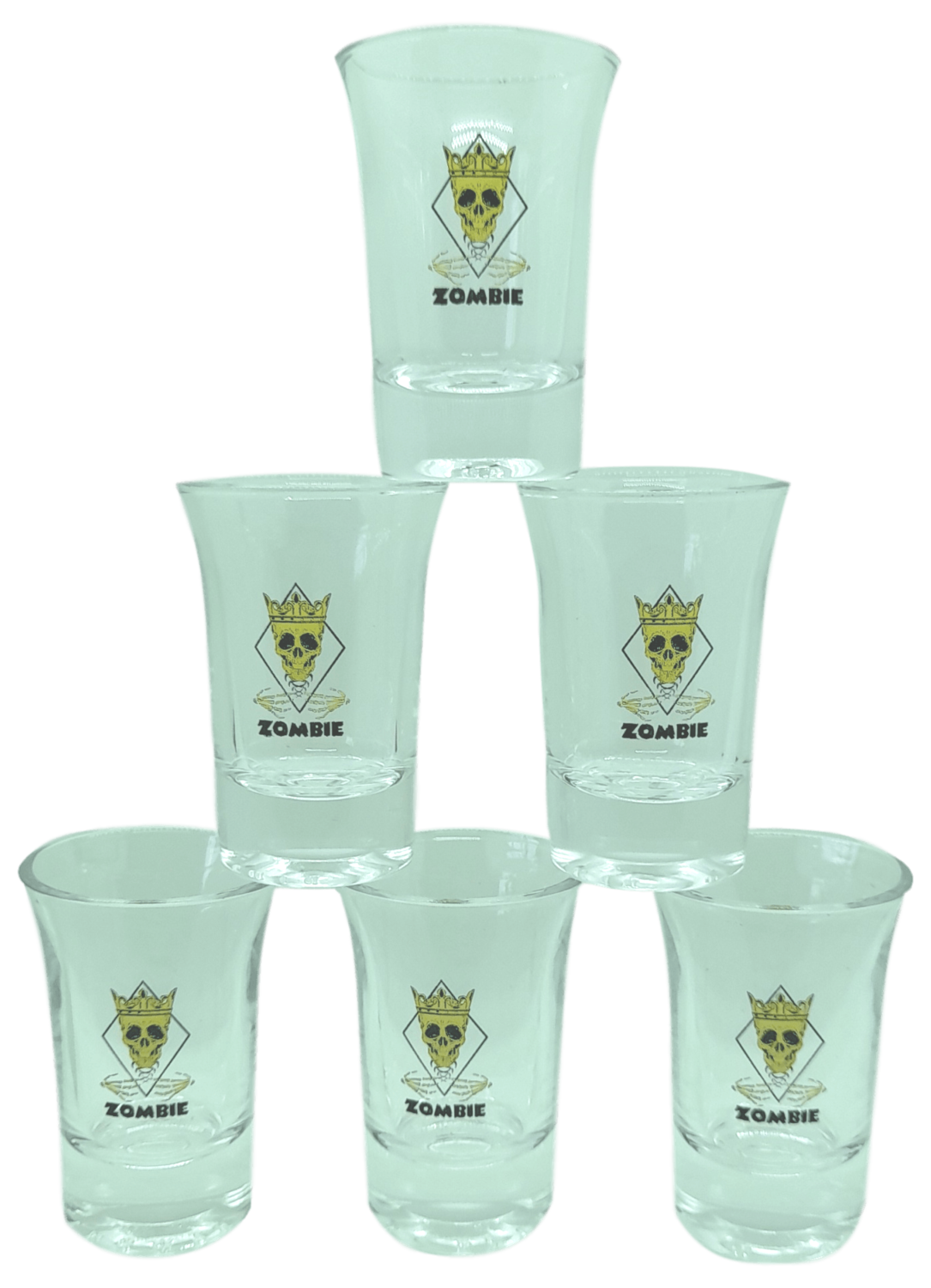 Lot de 6 shooter 4cl "Zombie"