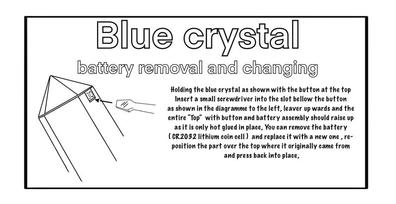 Blue Crystal battery changing instructions