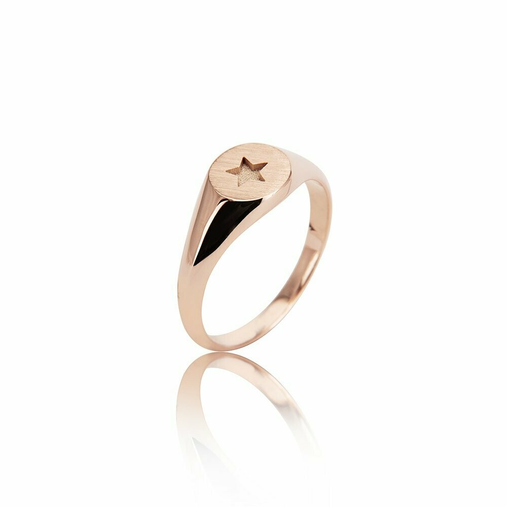 Intention Siegelring smal "UNIQUENESS" Gold, Legierung: Rosegold 585/-