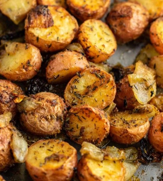 Roasted Potato and Onion Medley (V, GF, DF)