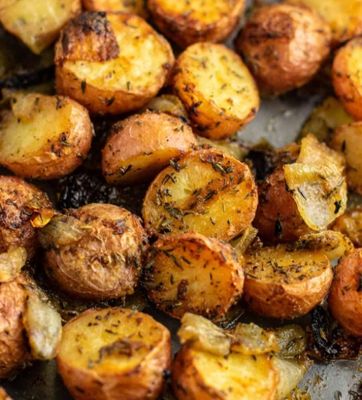 Roasted Potato and Onion Medley (V, GF, DF)
