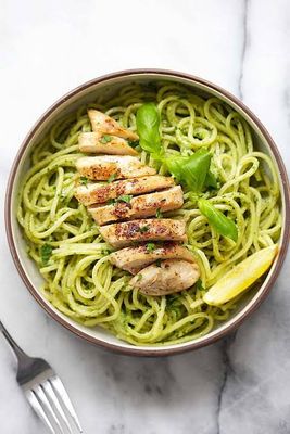 Pesto Chicken Spaghetti