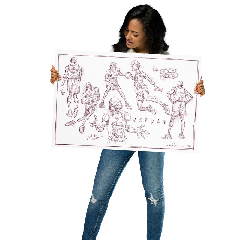 JORDAN SKETCHES Art Print