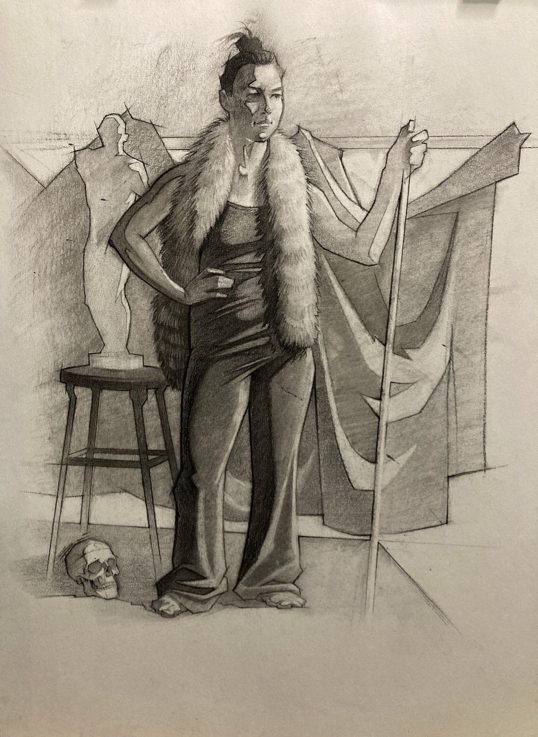 Standing Clothed Woman