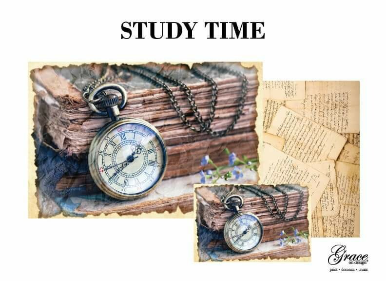 Study Time Decoupage Pack