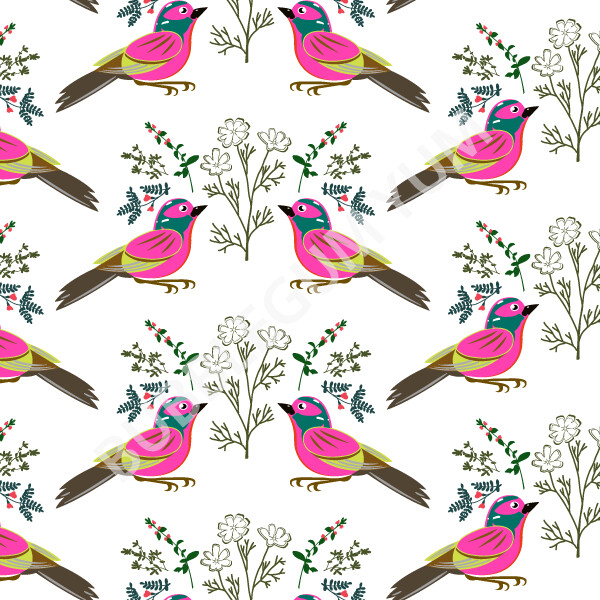 Decoupage Artisan Print - Little Birdie Says (White)