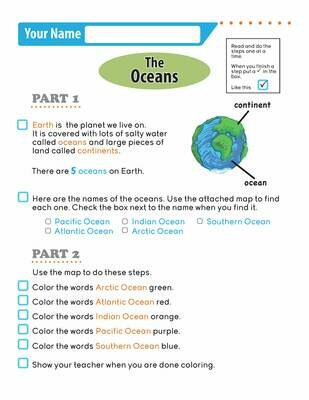 Independent Learning Activity - The Oceans