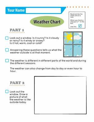 Independent Learning Activity - Weather Chart Independent Learning Activity - Weather Chart