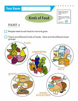 Independent Learning Activity - Kinds of Food