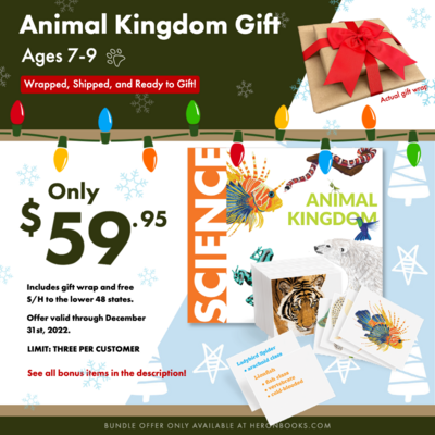 🎁 Holiday Gift Special! Animal Kingdom Book and Cards, Ages 7-9