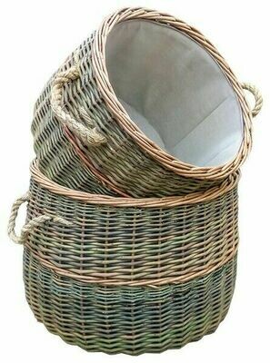 Country Buff Willow Log Basket