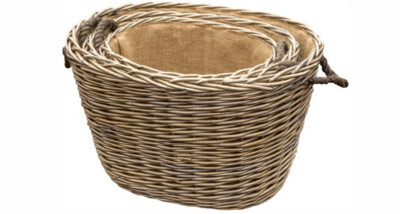 Rope Handled Log Basket