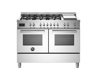 Bertazzoni Professional 120 cm 6-Burner + Griddle, Electric Double Oven Cooker