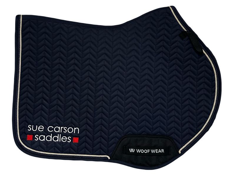 Woof Wear Herringbone Close Contact Saddle Pad - Navy Woof Wear Herringbone Close Contact Saddle Pad - Navy