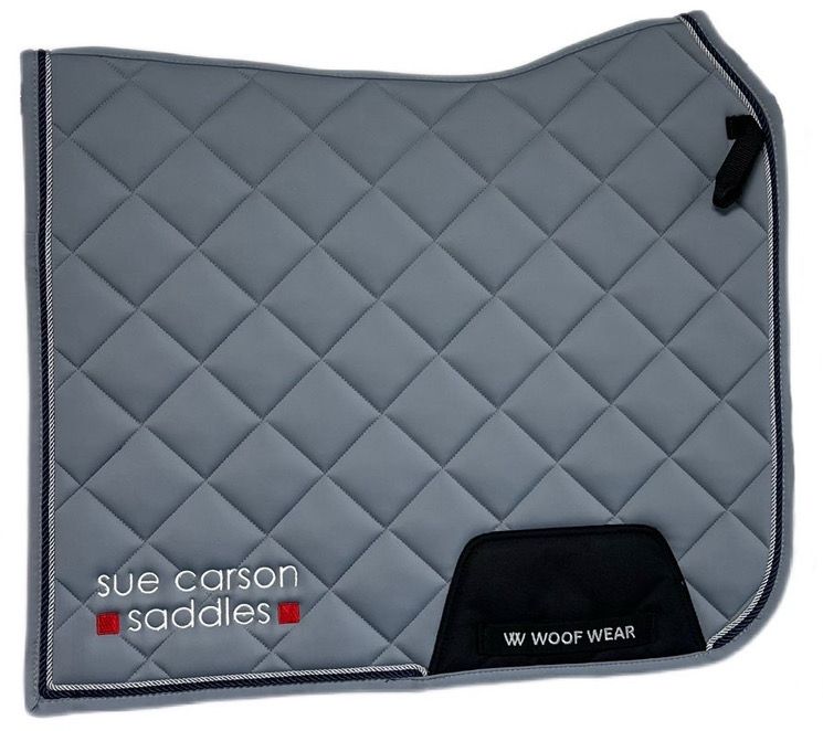 Woof Wear Vision Aura Dressage Saddle Pad - Steel Blue