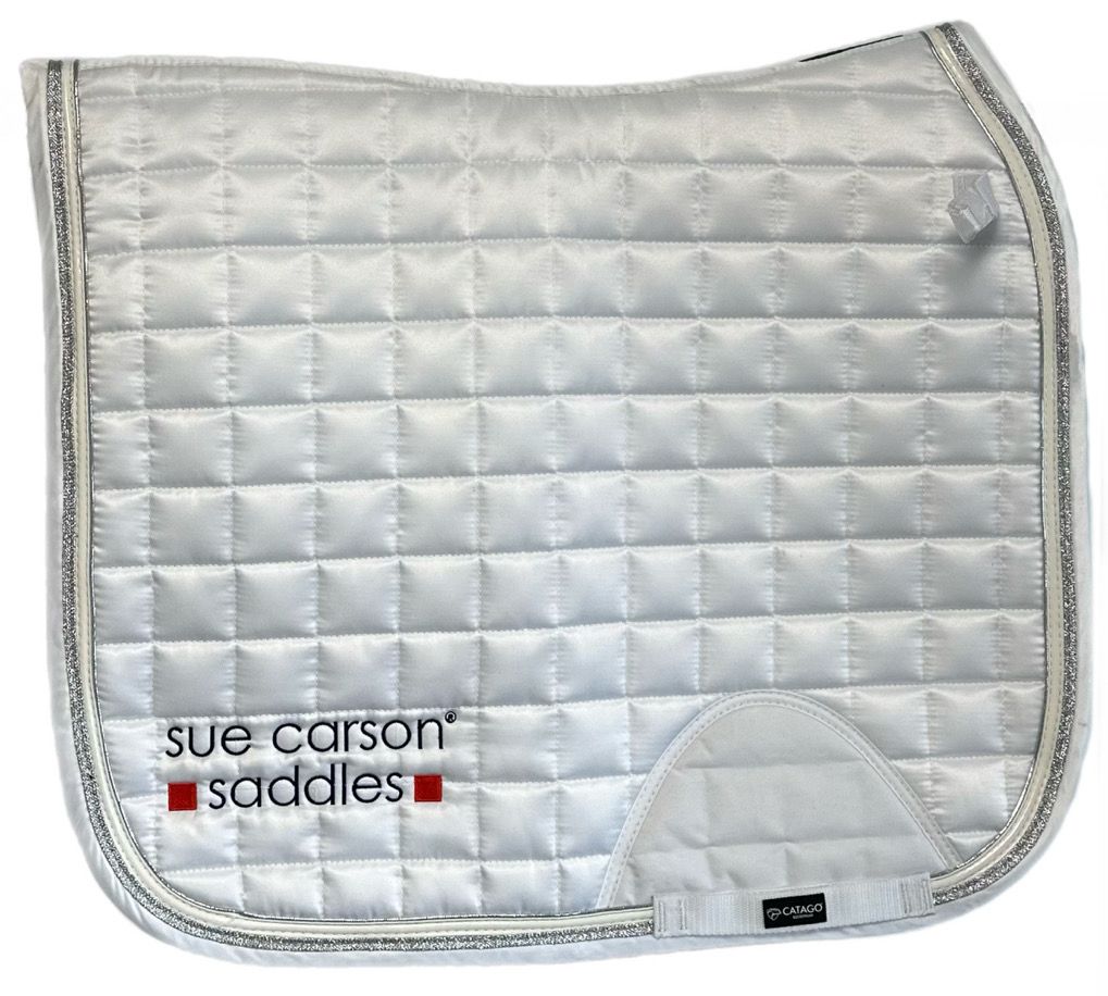 Catago FIR-Tech Elegance Dressage Saddle Pad - White Catago FIR-Tech Elegance Dressage Saddle Pad - White
