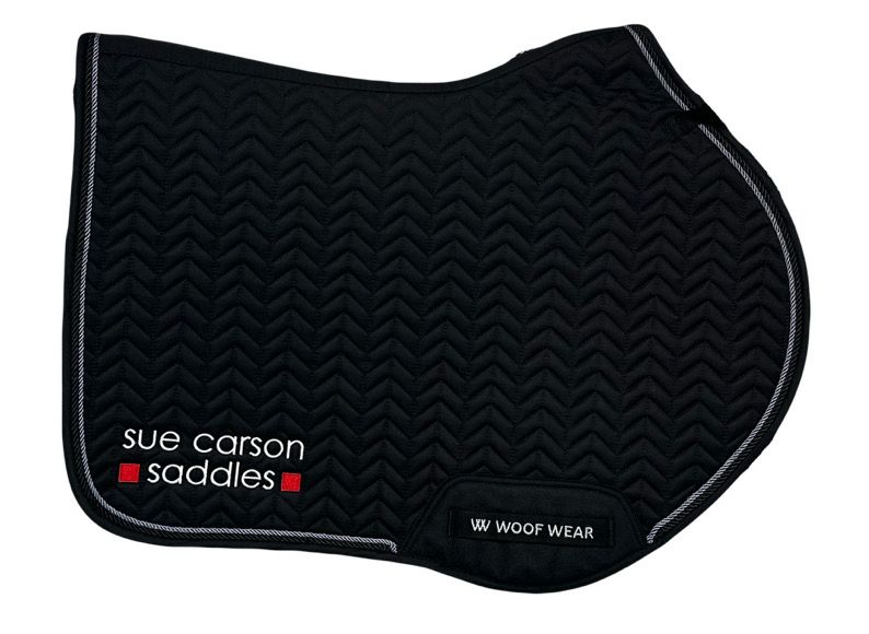 Woof Wear Herringbone Close Contact Saddle Pad - Black