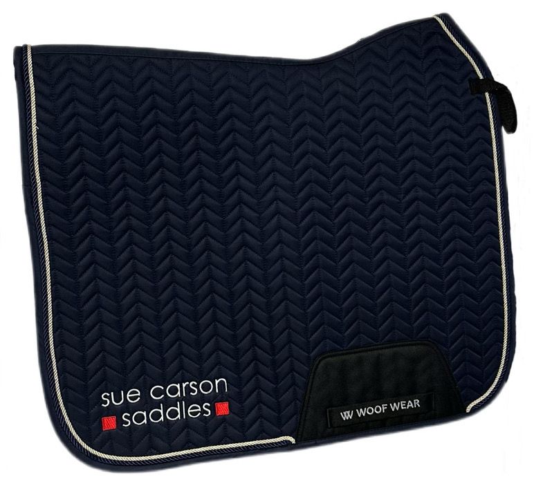 Woof Wear Herringbone Dressage Saddle Pad - Navy