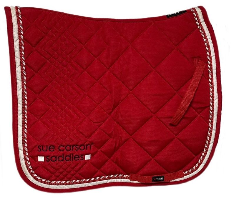 Catago Diamond Dressage Saddle Pad - Red