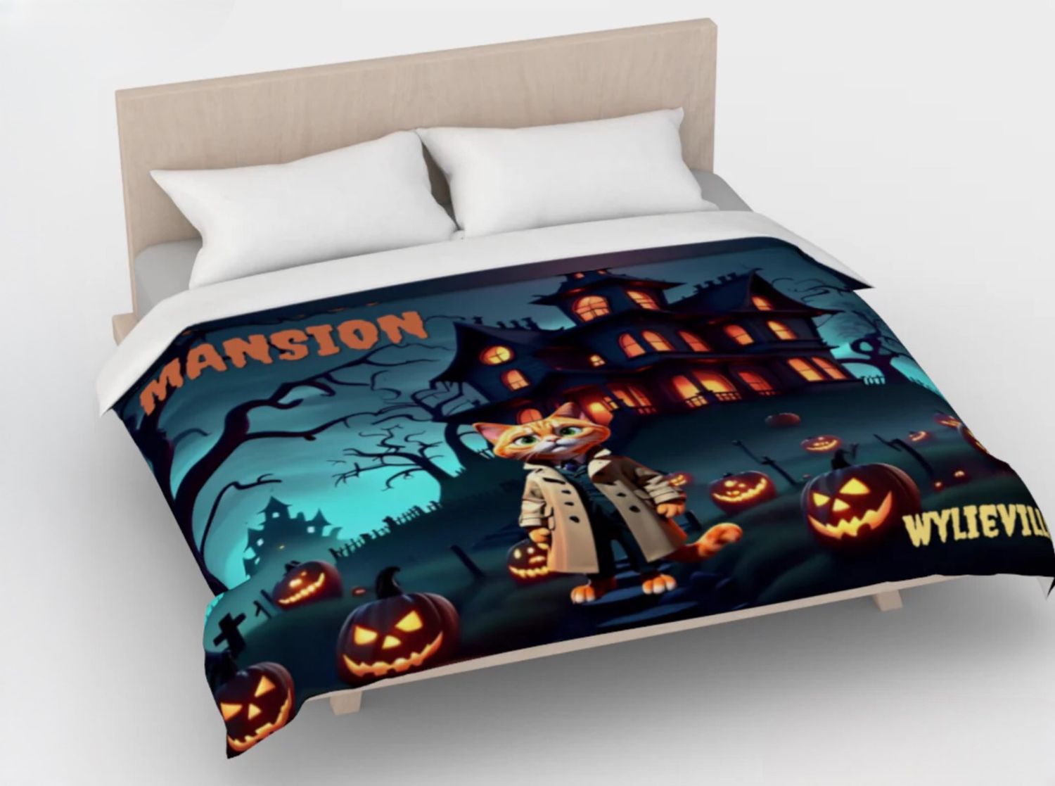 Wylieville: Haunted Mansion Kings Duvet