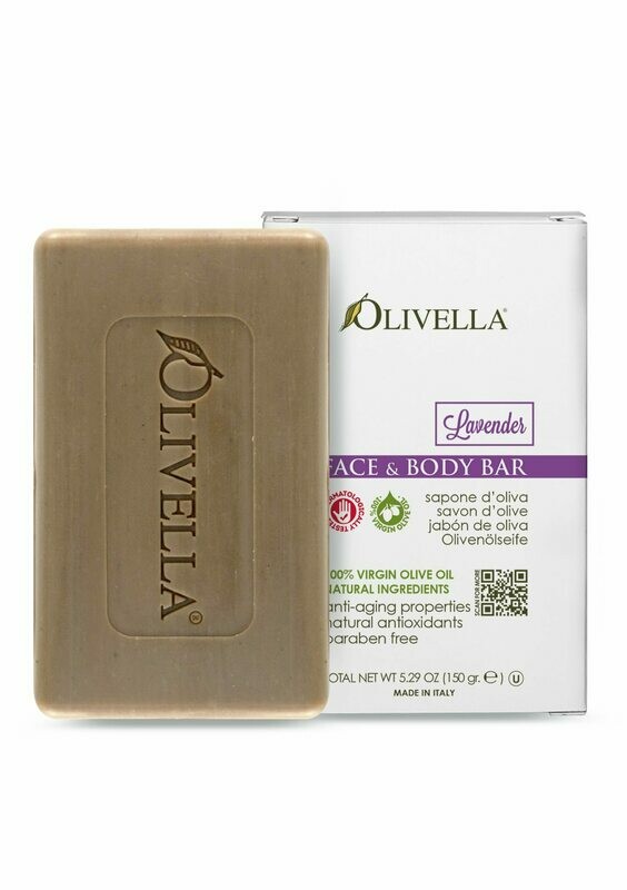 OLIVELLA FACE & BODY BAR SOAP LAVENDER OLIVELLA FACE & BODY BAR SOAP LAVENDER