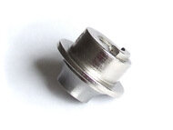 Konus d12.5/18/26x20mm Gewinde d9mmx24G/&quot;  Stahl vernickelt, mit Nocken