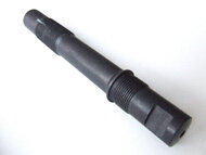 Achse d15.6/17 x 131mm Gewinde d17mm x 24G/&quot; links Stahl