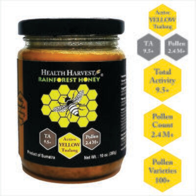 [B5} Tualang Yellow Honey 10oz/280g (Pollen 2.4M+, TA 9.5+) Mild for Kids Growth, Wild-ripening on 250ft Treetop, Raw, Unpasteurised, Unfiltered [B5} Tualang Yellow Honey 10oz/280g (Pollen 2.4M+, TA 9.5+) Mild for Kids Growth, Wild-ripening on 250ft Treetop, Raw, Unpasteurised, Unfiltered