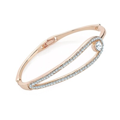 Light rose gold colour crystal hinge bangle Light rose gold colour crystal hinge bangle