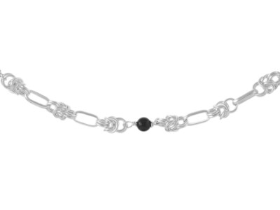 Stirling Silver Black Onyx Handmade Bracelet Stirling Silver Black Onyx Handmade Bracelet