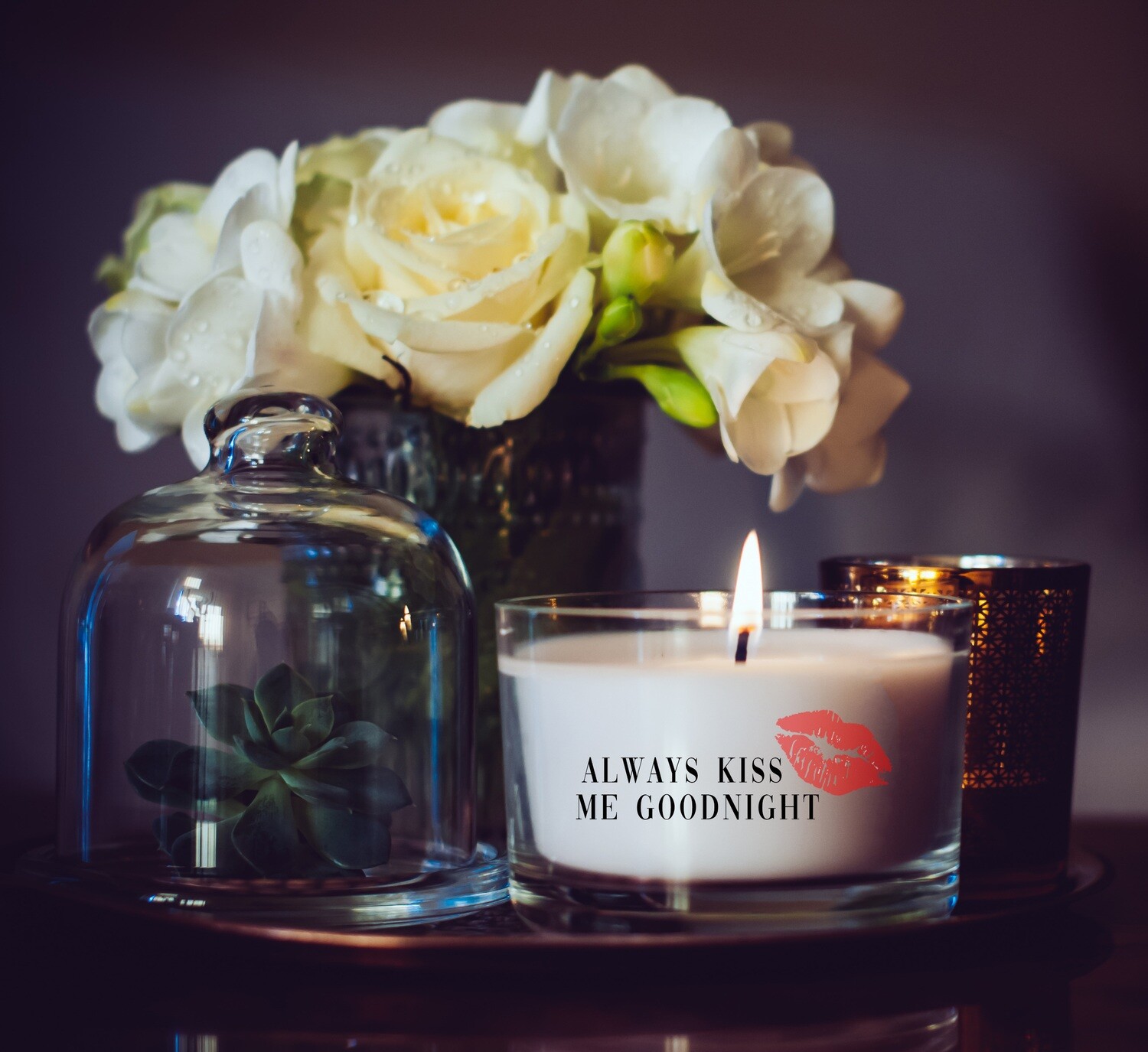 Always Kiss Me Goodnight Candle