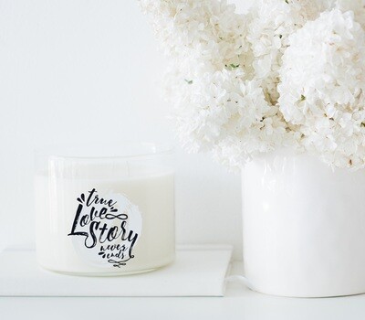 True Love Story Never Ends Wholesale Candle Set of 6
