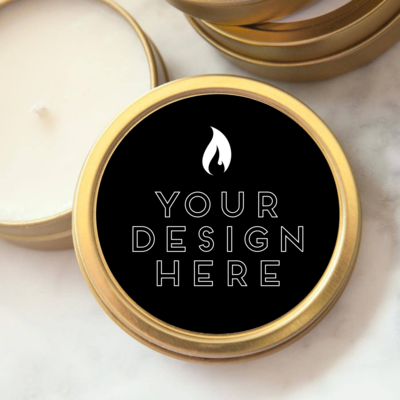3 oz Tin Candle With Custom Logo