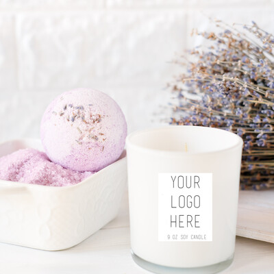 10 oz. White Glossy Logo Candle Package 10 oz. White Glossy Logo Candle Package