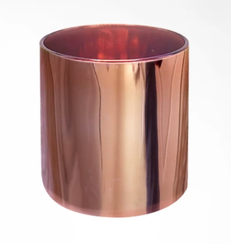 Lustrous Copper Candle Vessel