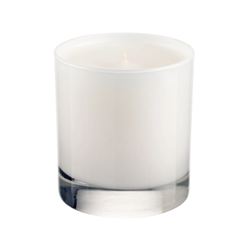 10 oz White Gloss Candle Package With Logo