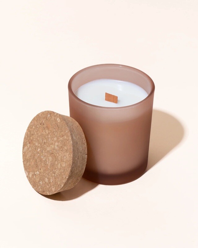 7 oz Frosted BLANK Candle With Cork Lid