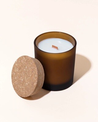 7 oz Frosted Custom Logo Candle With Cork Lid