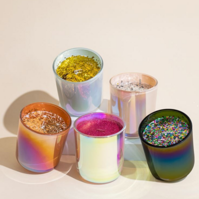 Large Luxury Blank Jar Glitter Candle Package